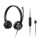 Lenovo sluchátka USB-A Wired Stereo On-Ear Headset (with control box)