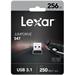 Lexar flash disk 256GB - JumpDrive S47 USB 3.1, černé plastové pouzdro, (čtení: až 250MB/s)