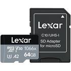 Lexar paměťová karta 64GB High-Performance 1066x microSDXC UHS-I, (čtení/zápis:160/70MB/s) C10 A2 V30 U3