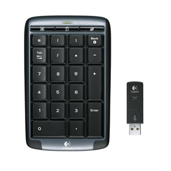 Logitech Cordless Number Pad - klávesnice numerická bezdrátová, USB, černá