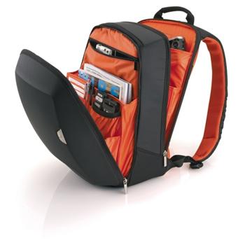 Logitech Kinetik Mobile Backpack - batoh na notebook 15.4", černý/oranžový