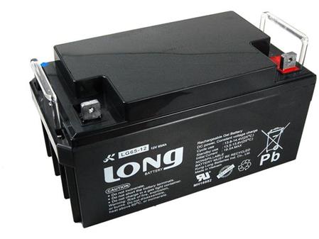 Long 12V 65Ah olověný akumulátor DeepCycle GEL F4 (LG65-12)