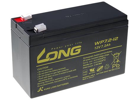 Long 12V 7,2Ah olověný akumulátor F2 (WP7.2-12 F2)