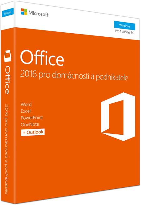 Microsoft Office 2016 pro domácnosti a podnikatele (CZ)