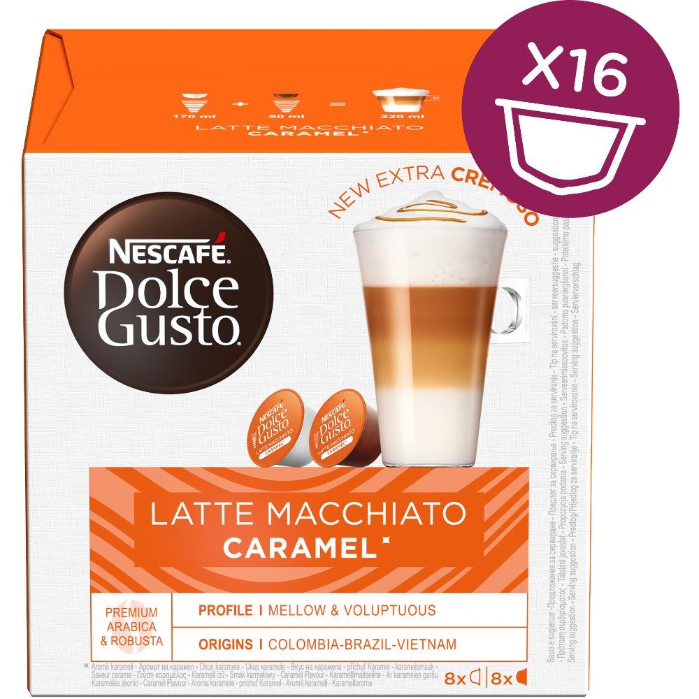 Nescafé Dolce Gusto Latte Macchiato Caramel, 8 + 8 kapslí