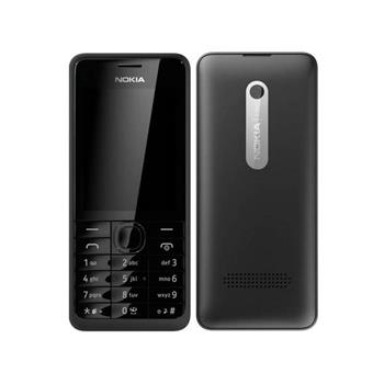 Nokia 301 Dual SIM Black - mobilní telefon, 2.4", 320x240, 64 MB RAM, 3.2 MPx fotoaparát, černý