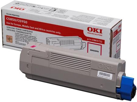 OKI 43865722 43865722 - Magenta toner do C5850, 5950, MC560 (6 000 stránek)