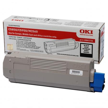 OKI 43865724 43865724 - Černý toner do C5850, 5950, MC560 (8 000 stránek)