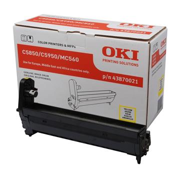 OKI 43870021 Drum pro žlutý toner do C5850 , 5950 , MC560 (20k)