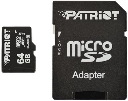Patriot LX microSDHC - 64GB + adaptér