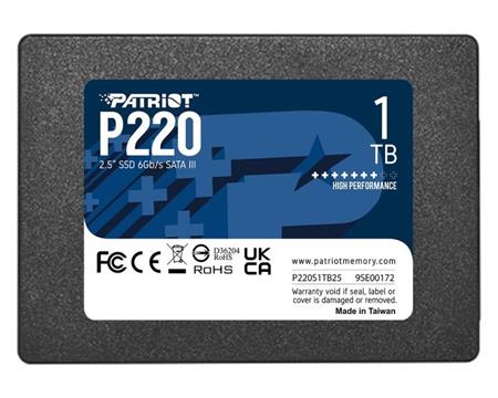 Patriot P220 1TB SSD Interní 2,5" SATA 6Gb/s