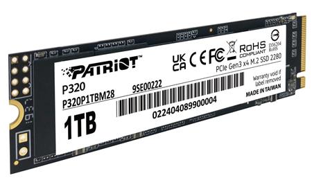 Patriot P320 1TB SSD Interní M.2 PCIe Gen3 x4 NVMe 1.3 2280