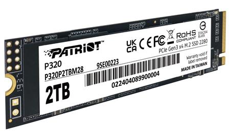 Patriot P320 2TB SSD Interní M.2 PCIe Gen3 x4 NVMe 1.3 2280