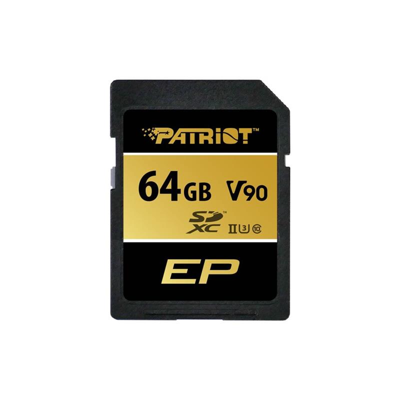 Patriot V90 SDXC 64GB UHS-II U3 Class 10 + Adaptér