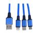 PremiumCord 3 in 1 USB kabel, 3 konektory USB typ C + micro USB + Lightning pro Apple, 1.2m
