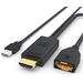 PremiumCord Adaptér HDMI 2.0 na DisplayPort 1.2 rozlišení 4K@60Hz 25cm
