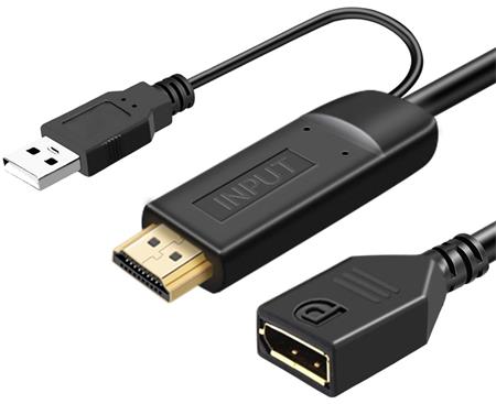 PremiumCord  Adaptér HDMI 2.0 na DisplayPort 1.2 rozlišení 4K@60Hz 25cm; kportad22