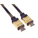 PremiumCord GOLD HDMI High Speed + Ethernet kabel, zlacené konektory, 1m