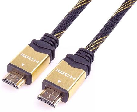 PremiumCord HDMI 2.0b High Speed + Ethernet kabel HQ, zlacené konektory, 3m