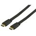 PremiumCord HDMI High Speed + Ethernet plochý kabel, zlacené konektory, 1m