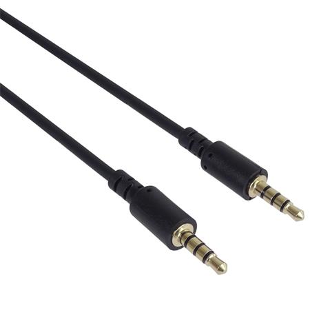PremiumCord Kabel Jack 3.5mm 4 pinový M/M 3 m pro Apple iPhone, iPad, iPod