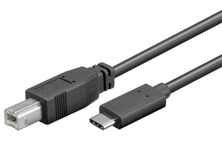 PremiumCord Kabel USB 3.1 konektor C/male - USB 2.0 konektor B/male, 1m