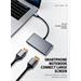 PremiumCord MST adaptér USB-C na 2x HDMI, USB3.0, PD, rozlišení 4K a FULL HD 1080p