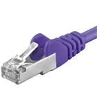 Premiumcord Patch kabel CAT6a S-FTP, RJ45-RJ45, AWG 26/7 0,25m fialová