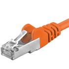 Premiumcord Patch kabel CAT6a S-FTP, RJ45-RJ45, AWG 26/7 0,5m oranžová