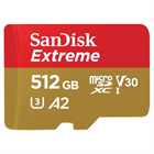 SanDisk Extreme microSDXC 512 GB + SD Adapter 190 MB/s and 130 MB/s A2 C10 V30 UHS-I U3
