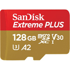 SanDisk Extreme PLUS microSDXC 128 GB + SD Adapter 200 MB/s and 90 MB/s A2 C10 V30 UHS-I U3