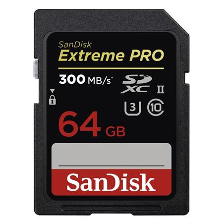 SanDisk SDXC Extreme Pro 64GB 300MB/s UHS-II U3