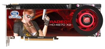 Sapphire VGA ATI Radeon HD 4870 X2, 2GB GDDR5, 256-bit, 750/900, 2x DVI, HDTV, PCI-E, bulk