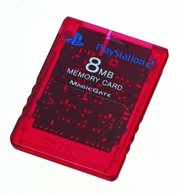 Sony PlayStation 2 MEMORY CARD 8MB Red - paměťová karta pro PlayStation 2, červená