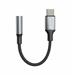 Swissten audio adaptér textile USB-C (samec) 3,5mm aux 0,15m černý