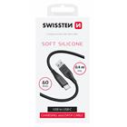 Swissten datový kabel soft silicone USB / USB-C 0,4 m černý