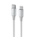 Swissten Datový kabel textile II USB-C Lightning 1,5 m bílý