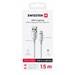 Swissten Datový kabel textile II USB Lightning 1,5 m bílý