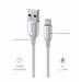 Swissten Datový kabel textile II USB Lightning 1,5 m bílý