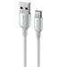 Swissten Datový kabel textile II USB USB-C 1,5 m bílý