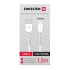 Swissten datový kabel USB/lightning bílý 1,2m