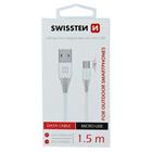 Swissten datový kabel USB / Micro USB 1,5 M, bílý (9Mm)