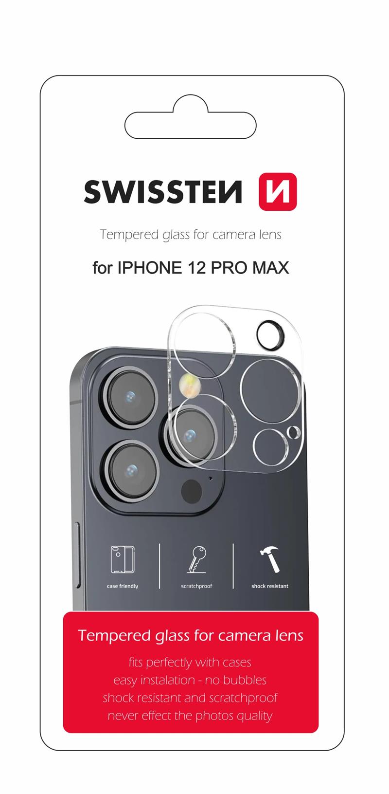 Swissten ochranné sklo na čočky fotoaparátu pro Apple iPhone 12 pro MAX