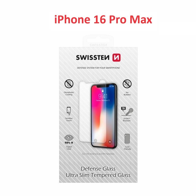 Swissten ochranné temperované sklo pro Apple iPhone 16 pro MAX