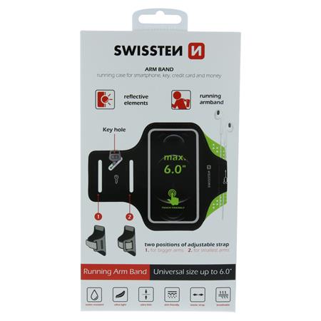 Swissten pouzdro Armband case vel. 6,0" černé