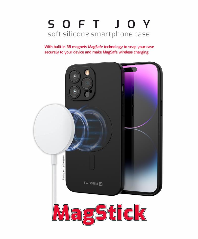 Swissten pouzdro Soft Joy MagStick PRO iPhone 16 black