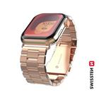 Swissten řemínek pro Apple Watch kovový 42-44 mm růžovo zlatý