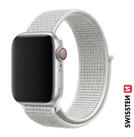 Swissten řemínek pro Apple Watch nylonový 38 40 41 mm bílý