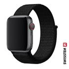 Swissten řemínek pro Apple Watch nylonový 38 40 41 mm černý