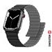 Swissten řemínek pro Apple Watch silikonový - Magnetic 42 44 45 49 mm černo šedý